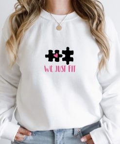 We Just Fit Jigsaw Love Valentine Sweatshirt