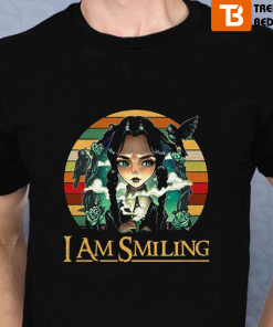 Wednesday Addams I Am Smiling Vintage T-shirt