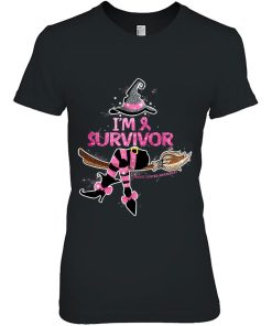Witch I’m Survivor Breast Cancer Awareness Halloween Gift Shirt