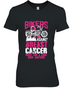 Womens Bikers Against Breast Cancer Fight For A Cure Hope Matters V-Neck