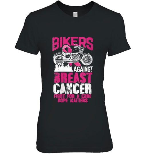 Womens Bikers Against Breast Cancer Fight For A Cure Hope Matters V-Neck