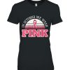Womens Breast Cancer Awareness Pumpkin Gift In October We Wear Pink V-Neck