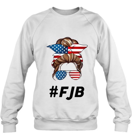 Womens Pro America Fjb Do Not Comply Patriot Messy Bun Shirt