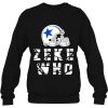 Zeke Who Stripe Football Dallas Cowboys Ezekiel Elliott Shirt
