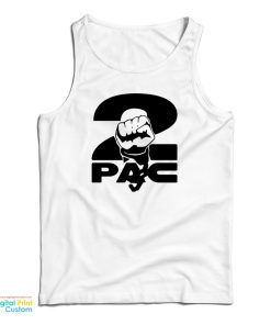 2pac Fist Overlap Old School Black Panther Logo Tank Top 2pac Fist Overlap Old School Black Panther Logo Tank Top
