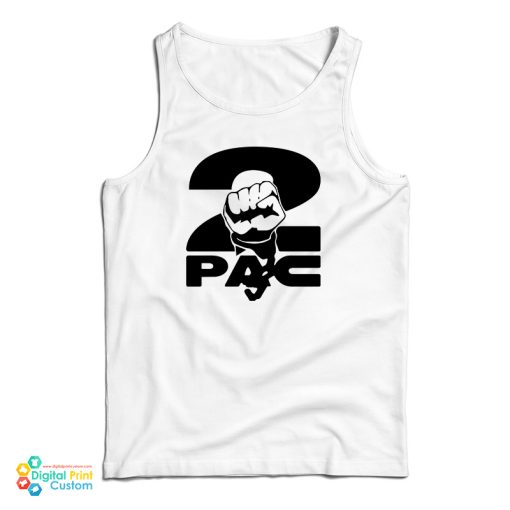 2pac Fist Overlap Old School Black Panther Logo Tank Top