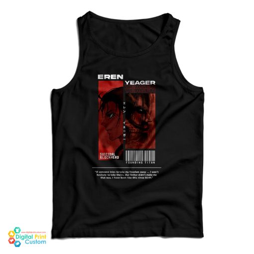 AOT Eren Yeager Founding Titan Tank Top