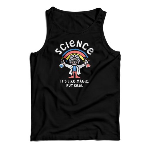 Albert Einstein Rainbow Science It’s Like Magic But Real Tank Top