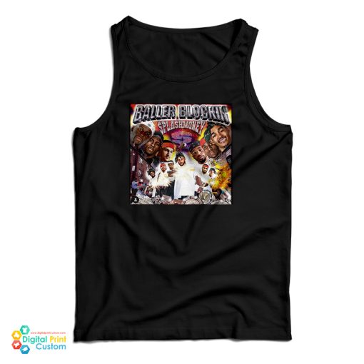 Baller Blockin Splash Money Golden State Warriors Tank Top For UNISEX