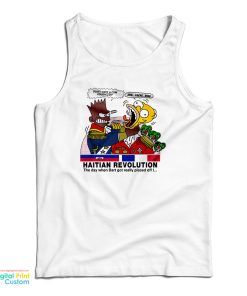 Bart Simpson Haitian Revolution Cartoon Tank Top For UNISEX Bart Simpson Haitian Revolution Cartoon Tank Top For UNISEX
