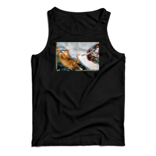 Cat Angelo Creation Of Adam Tank Top