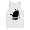 Cat What Murderous Black Cat With Knife Tank Top For Men And Women