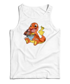 Charmander Eating Ramen Tank Top Size S, M, L, XL, 2XL For UNISEX
