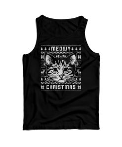 Cheap Custom Meowy Christmas Funny Tank Top For Men’s And Women’s