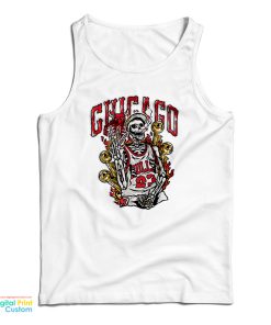 Chicago Bulls 23 Michael Jordan Skeleton Tank Top For UNISEX