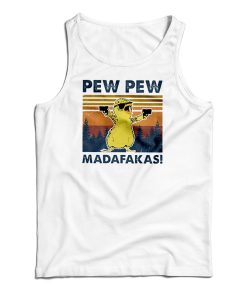 Chicken Pew Pew Madafakas Funny Chicken Gangster Vintage Tank Top