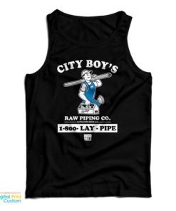 City Boy’s Raw Piping Co Lay Pipe Tank Top For UNISEX