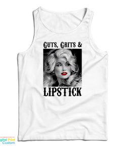 Dolly Parton Western Guts Grit Lipstick Tank Top For UNISEX