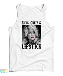 Dolly Parton Western Guts Grit Lipstick Tank Top For UNISEX