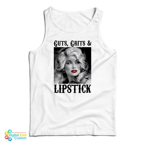 Dolly Parton Western Guts Grit Lipstick Tank Top For UNISEX