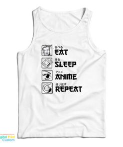 Eat Sleep Anime Repeat Tank Top