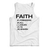 Faith Forwarding All Issues To Heaven Funny Quote Tank Top For UNISEX