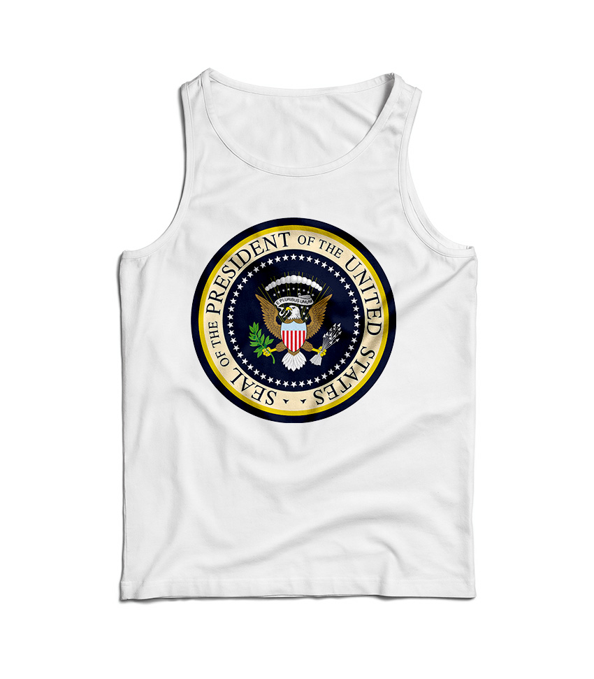 Fake Presidential Seal Logo Tank Top Cheap For Men's And Women's Fake Presidential Seal Logo Tank Top Cheap For Men's And Women's