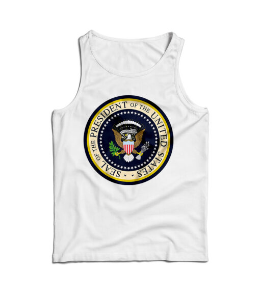 Fake Presidential Seal Logo Tank Top Cheap For Men's And Women's Fake Presidential Seal Logo Tank Top Cheap For Men's And Women's