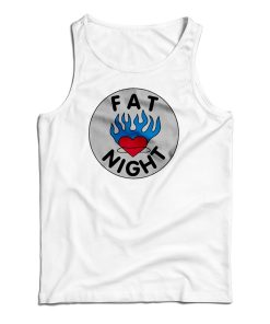 Fat Night Flaming Heart Tank Top For UNISEX