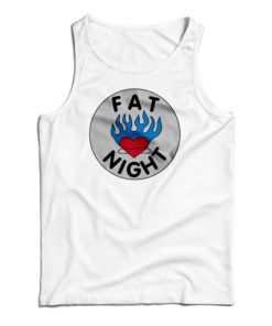 Fat Night Flaming Heart Tank Top For UNISEX