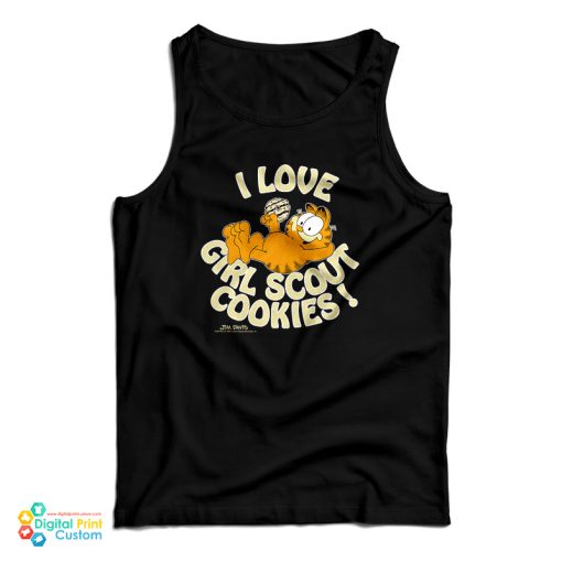 Garfield I Love Girl Scout Cookies Tank Top For UNISEX