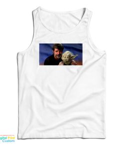 George Lucas With Baby Yoda Tank Top George Lucas With Baby Yoda Tank Top