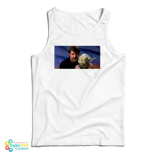 George Lucas With Baby Yoda Tank Top