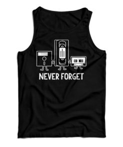 Get It Now Never Forget Nostalgic Floppy Disk Cassette Tank Top