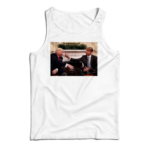 Get It Now Obama Giving Donald Trump The Finger Tank Top For UNISEX