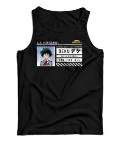 Get It Now U.A High School My Hero Academia Deku Id Tank Top