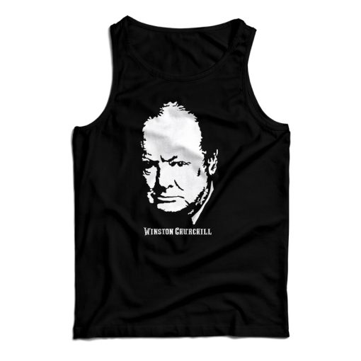 Get It Now Winston Churchill Portrait Tank Top For Men’s And Women’s