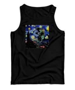 Godzilla Starry Night Van Gogh Tank Top Godzilla Starry Night Van Gogh Tank Top