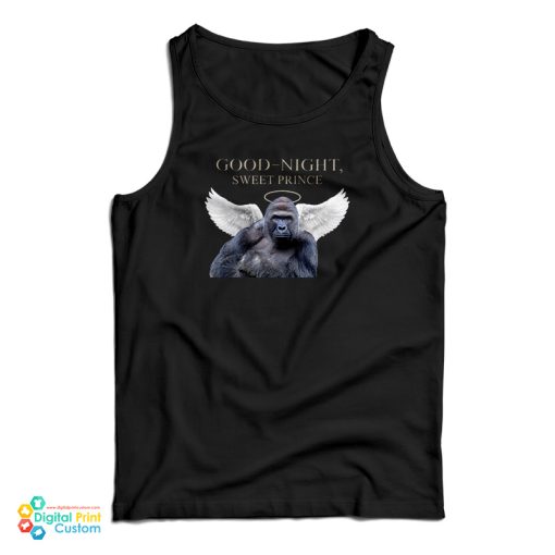 Good Night Sweet Prince Harambe Tank Top For UNISEX