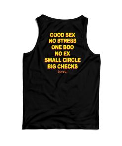 Good Sex No Stress One Boo No Ex Small Circle Big Checks Tank Top Good Sex No Stress One Boo No Ex Small Circle Big Checks Tank Top