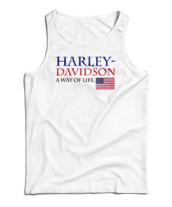 Harley Davidson A Way Of Life American Flag Tank Top For UNISEX