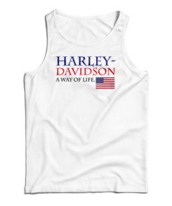 Harley Davidson A Way Of Life American Flag Tank Top For UNISEX