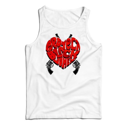 Heart Protect Black Women Tank Top For UNISEX