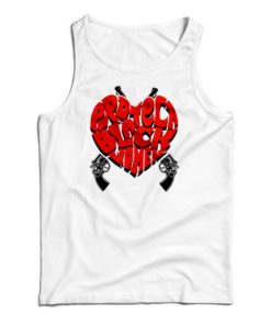 Heart Protect Black Women Tank Top For UNISEX