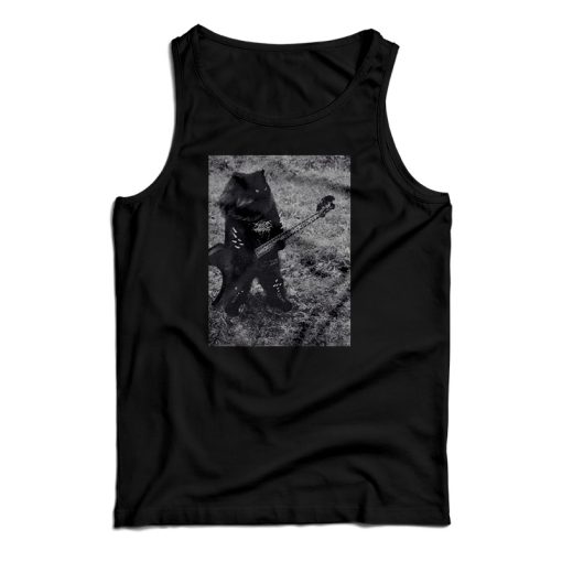 Heavy Metal Black Cat Tank Top For UNISEX