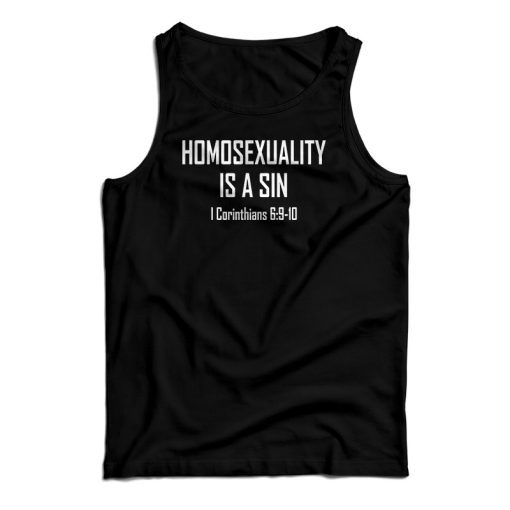 Homosexuality Is A Sin Tank Top For UNISEX