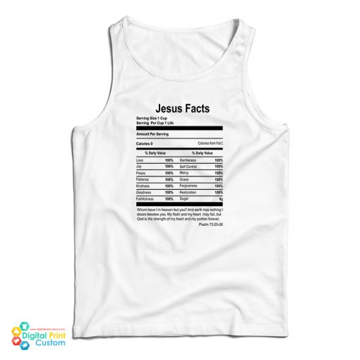 Jesus Facts – Psalm 7325-26 Tank Top