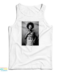Jimi Hendrix Wearing Sonics Jersey Tank Top For UNISEX Jimi Hendrix Wearing Sonics Jersey Tank Top For UNISEX