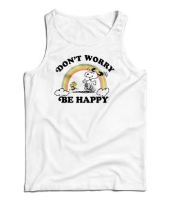 Junk Food Snoopy Don’t Worry Be Happy Tank Top For UNISEX Junk Food Snoopy Don’t Worry Be Happy Tank Top For UNISEX
