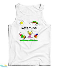 Ketamine Cartoon Rainbow Tank Top For UNISEX